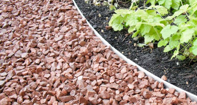 Brown gravel driveway