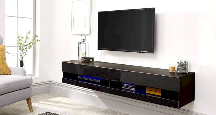 tv and black unit