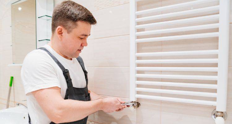 fitting a towel radiator