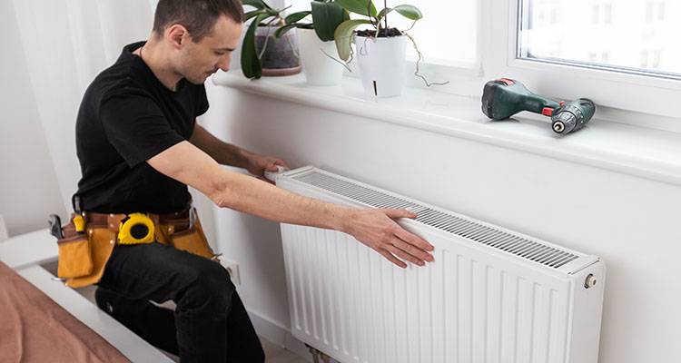 fixing a radiator