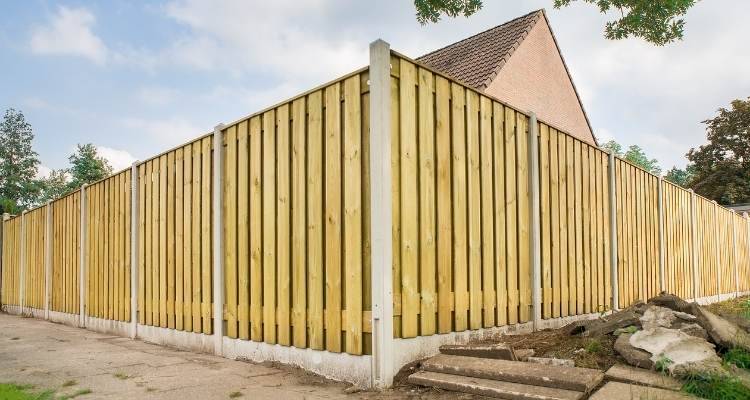 high fence around a house