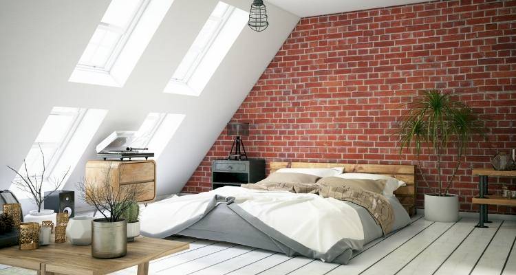 loft bedroom space slanted roof