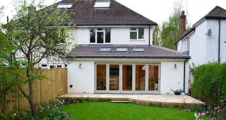 house extension cost guide — UK property with a wraparound extension