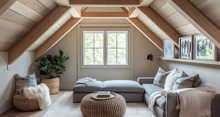 house extension cost guide — loft conversion that is being used as a lounge area