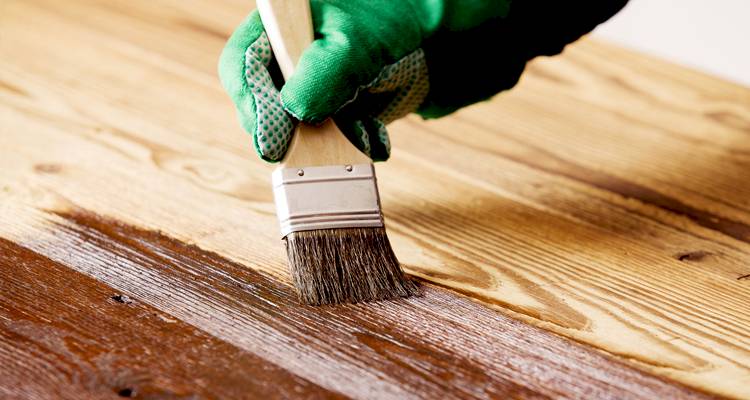 Wood stain application