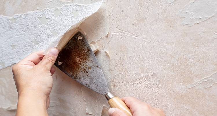 wallpaper being scraped