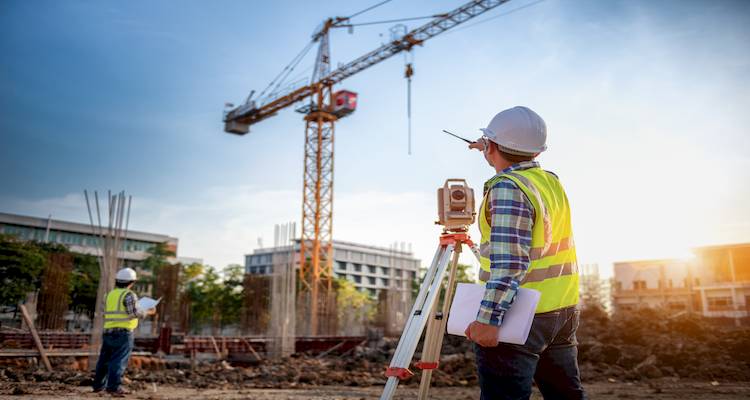 tradespeople at construction site