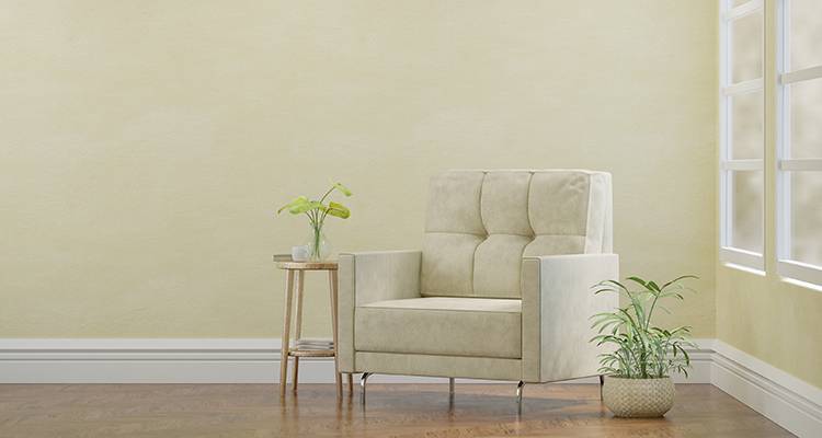 neutral coloured chair and walls