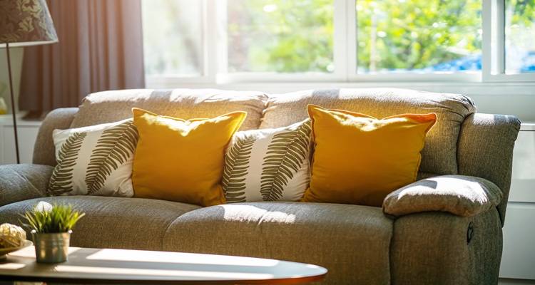 sofa in the light