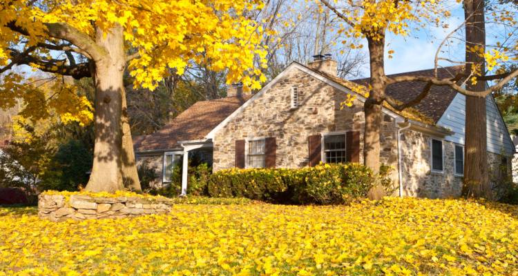 house in autumn