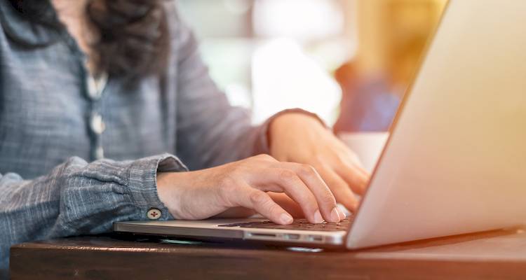 woman on laptop image