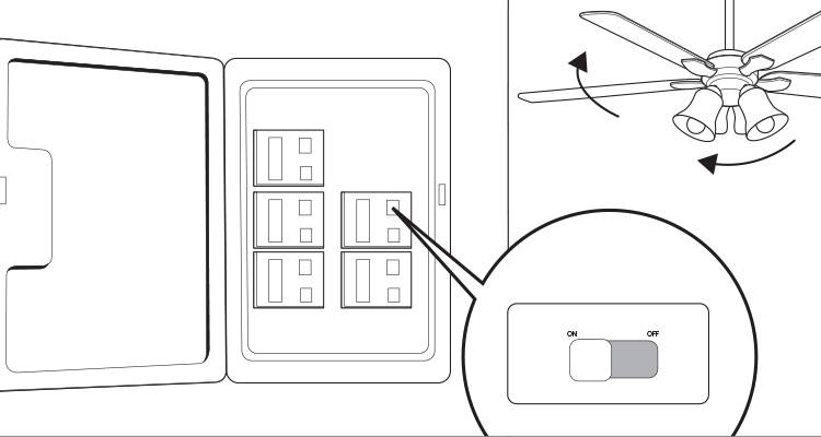 how to fit a ceiling fan step 8