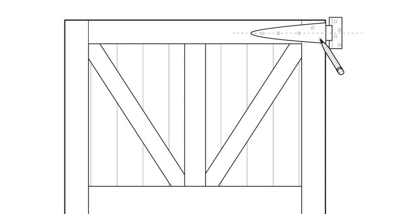 how to fit a garden gate step 2