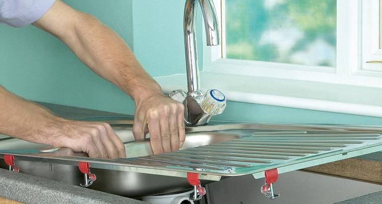 install panel under kitchen sink