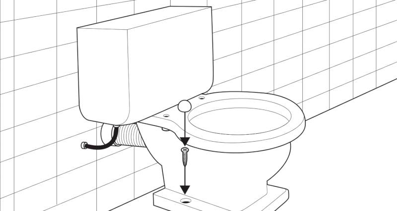 how to install a toilet pan and cistern step 8