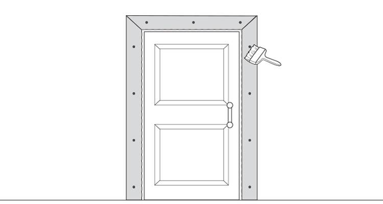 how to put up architrave step 16