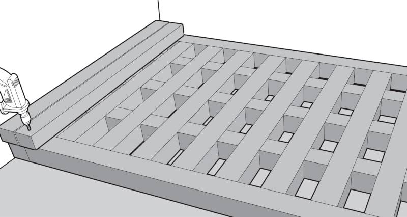 How to install garden decking step 12