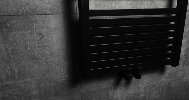 black towel radiator