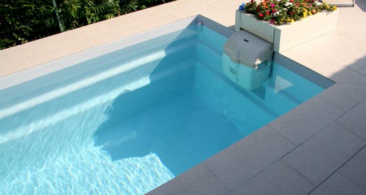 resin and fibreglass pool