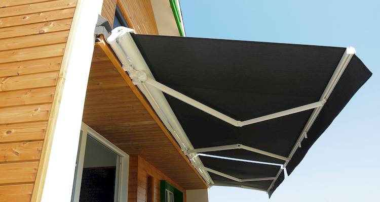 electric awning black