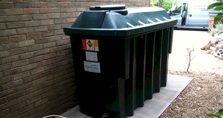 central heating installation cost guide — example of oil central heating storage unit