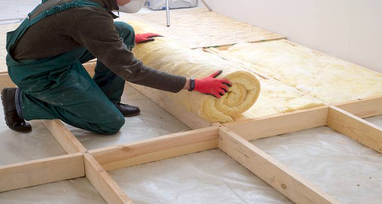 installing floor insulation image