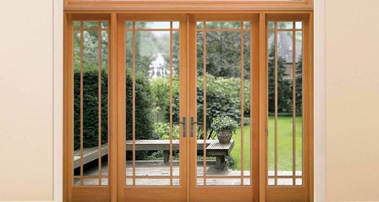 Solid oak laminate french doors