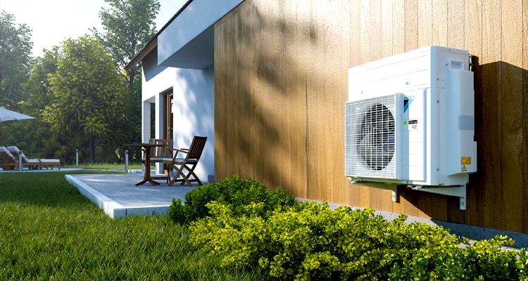 Wall mounted ground source heat pump