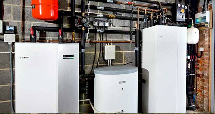 White ground source heat pump