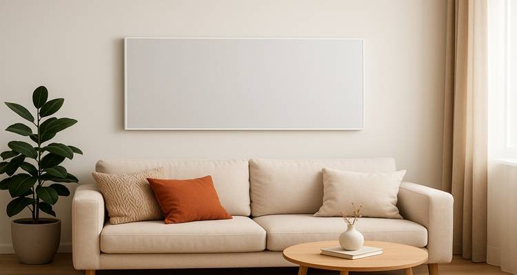 infrared heating panel in living room