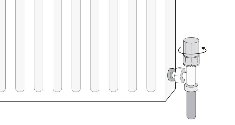 how to isolate a radiator with a turn valve