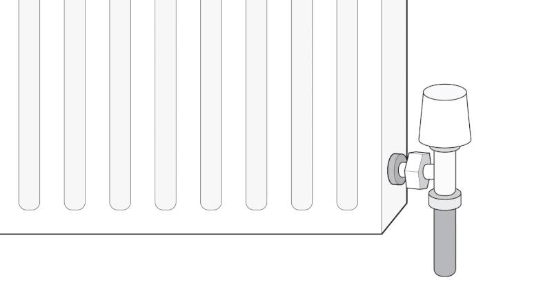 how to isolate a radiator with a lockshield valve step 1