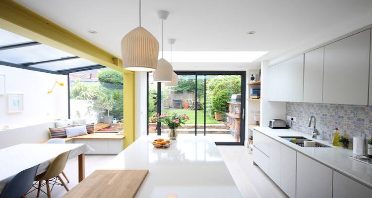 Large white kitchen