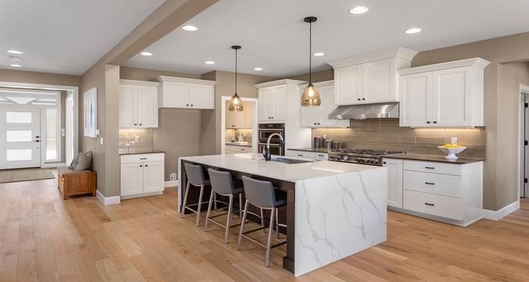 Open plan kitchen