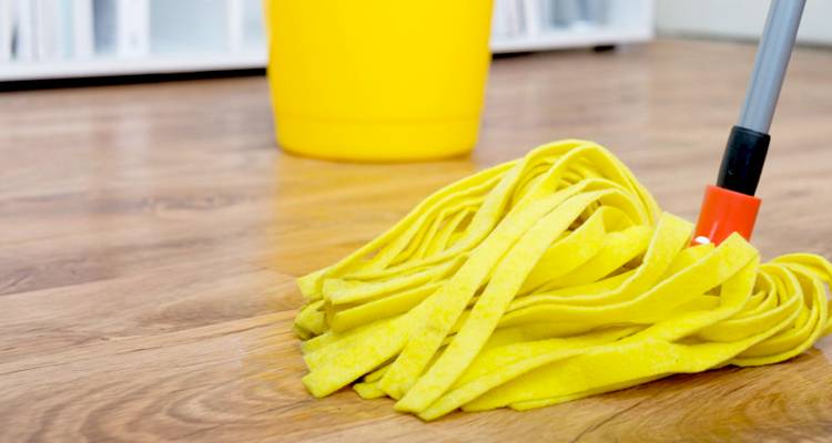 Mop on a laminate floor