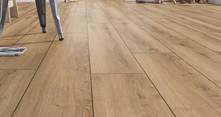 Beige laminate flooring