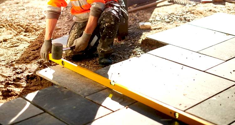 Laying a patio