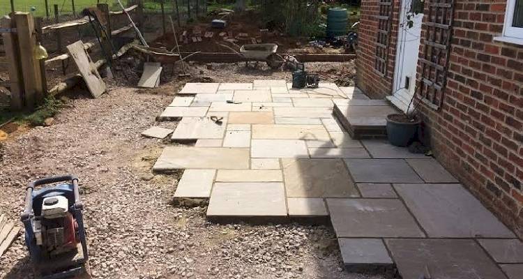 How To Lay A Patio Step By Guide, Cost Of Repointing Patio Slabs