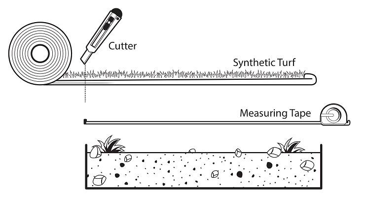 how to lay artificial grass step 1