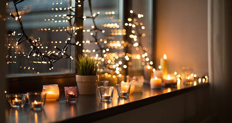 candles and fairy lights