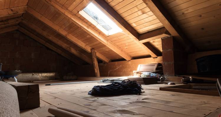 boarded loft floor