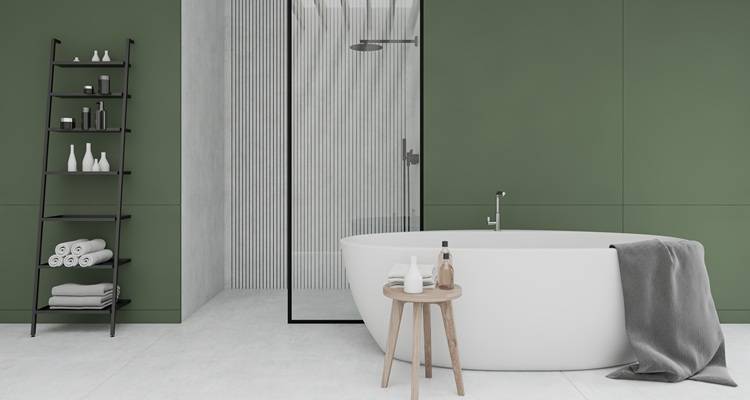 green bathroom