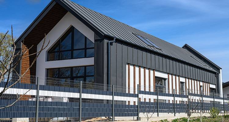 Long house metal roof