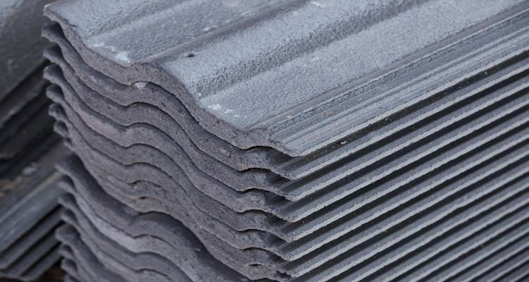 pile of concrete roof tiles