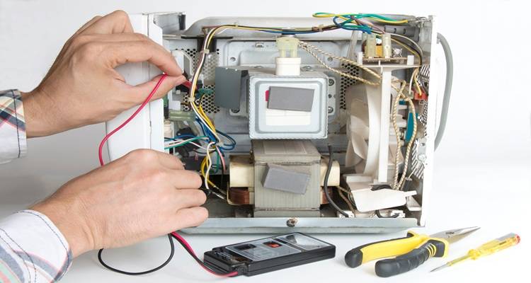 hands inside microwave