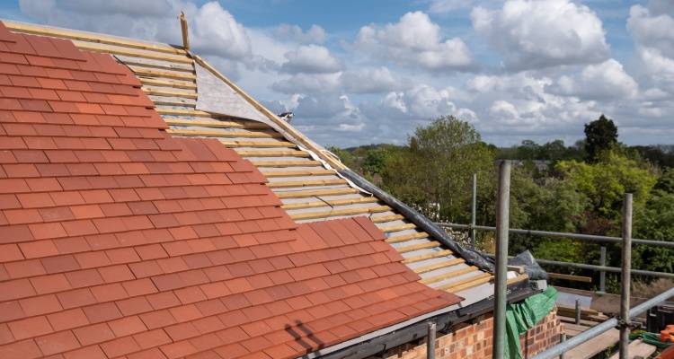 new roof being built