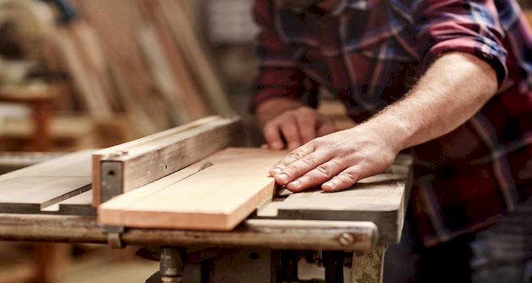 cutting wood