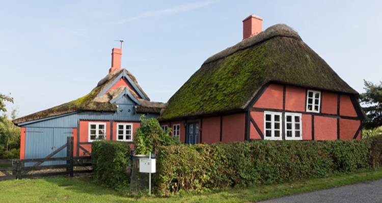 thatch cottage with garage