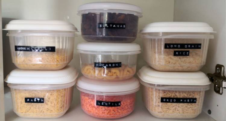 food container labels