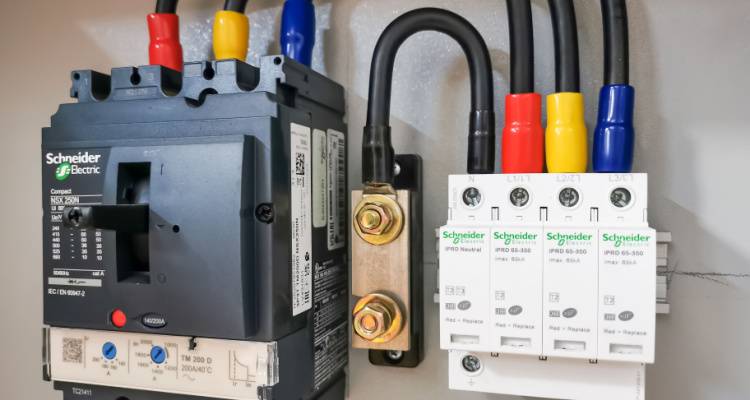 fuse box with surge protector